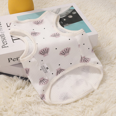 Medvilninė megzta naminių šunų liemenė mažiems vidutiniams šunims Pavasario vasaros šunų drabužiai šuniuko marškinėliai be rankovių, skirti Čihuahua Yorkie Bichon