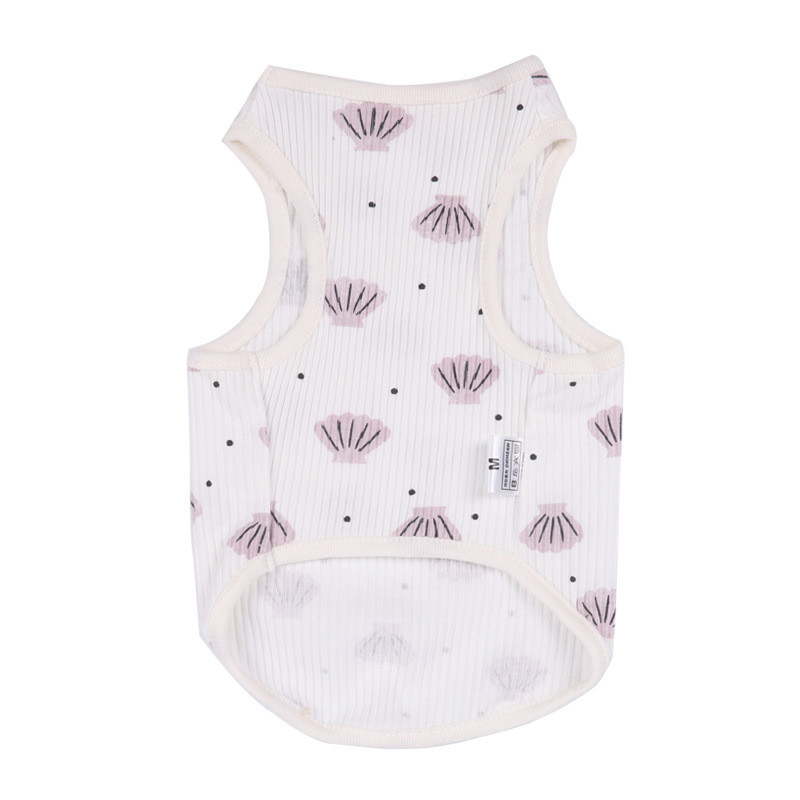 Medvilninė megzta naminių šunų liemenė mažiems vidutiniams šunims Pavasario vasaros šunų drabužiai šuniuko marškinėliai be rankovių, skirti Čihuahua Yorkie Bichon