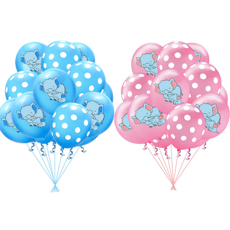 Nauji dramblio guminiai balionai, atskleidžiantys berniukų ir mergaičių lytį, gimtadienio šventės dekoravimo metinės