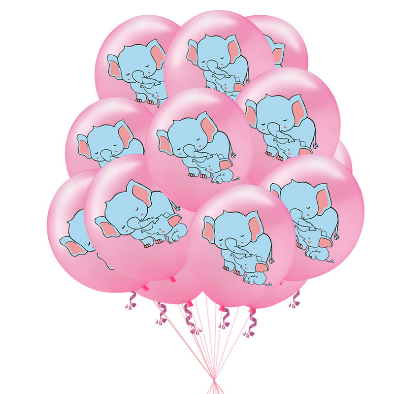 Nauji dramblio guminiai balionai, atskleidžiantys berniukų ir mergaičių lytį, gimtadienio šventės dekoravimo metinės