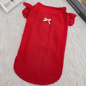 Mieli šunų marškinėliai Liemenė Tušti naminių gyvūnėlių drabužiai skraidančios rankovės šuniuko katės gobtuvai Rožiniai balti šuniukų marškinėliai mažiems šunims Chiwawa Pet Vest XS