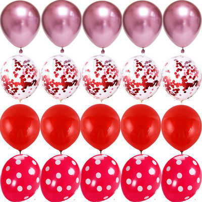 Baloane din latex punctate cu paiete metalice de 12 inci, nunta, ziua de nastere, pentru copii, consumabile pentru decorare, aniversarea