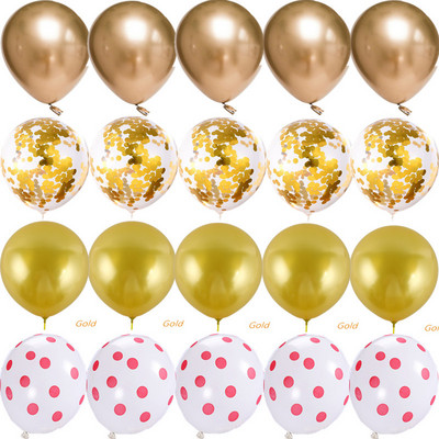 Baloane din latex punctate cu paiete metalice de 12 inci, nunta, ziua de nastere, pentru copii, consumabile pentru decorare, aniversarea