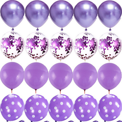 Baloane din latex punctate cu paiete metalice de 12 inci, nunta, ziua de nastere, pentru copii, consumabile pentru decorare, aniversarea
