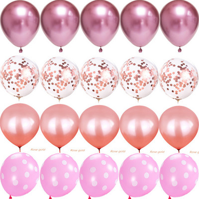Baloane din latex punctate cu paiete metalice de 12 inci, nunta, ziua de nastere, pentru copii, consumabile pentru decorare, aniversarea