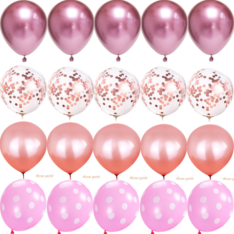Baloane din latex punctate cu paiete metalice de 12 inci, nunta, ziua de nastere, pentru copii, consumabile pentru decorare, aniversarea