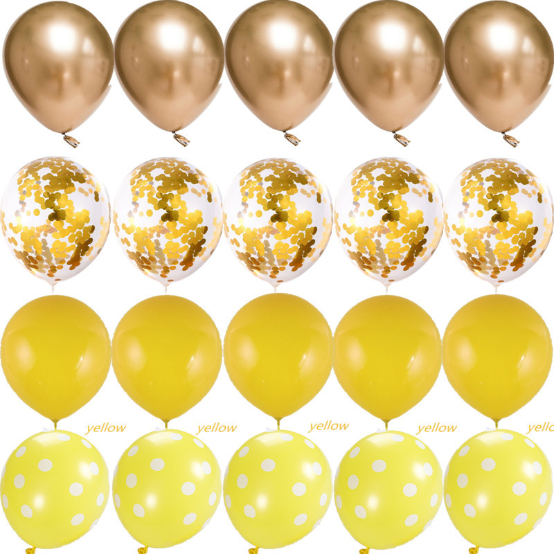Baloane din latex punctate cu paiete metalice de 12 inci, nunta, ziua de nastere, pentru copii, consumabile pentru decorare, aniversarea