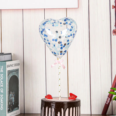 10 hüvelykes dekoratív flitteres léggömb esküvői dekoráció nettó vörös parti átlátszó konfetti szerelmes léggömb