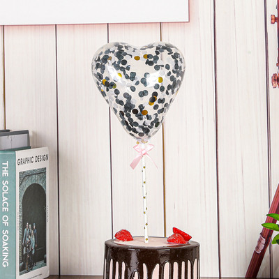 10 hüvelykes dekoratív flitteres léggömb esküvői dekoráció nettó vörös parti átlátszó konfetti szerelmes léggömb