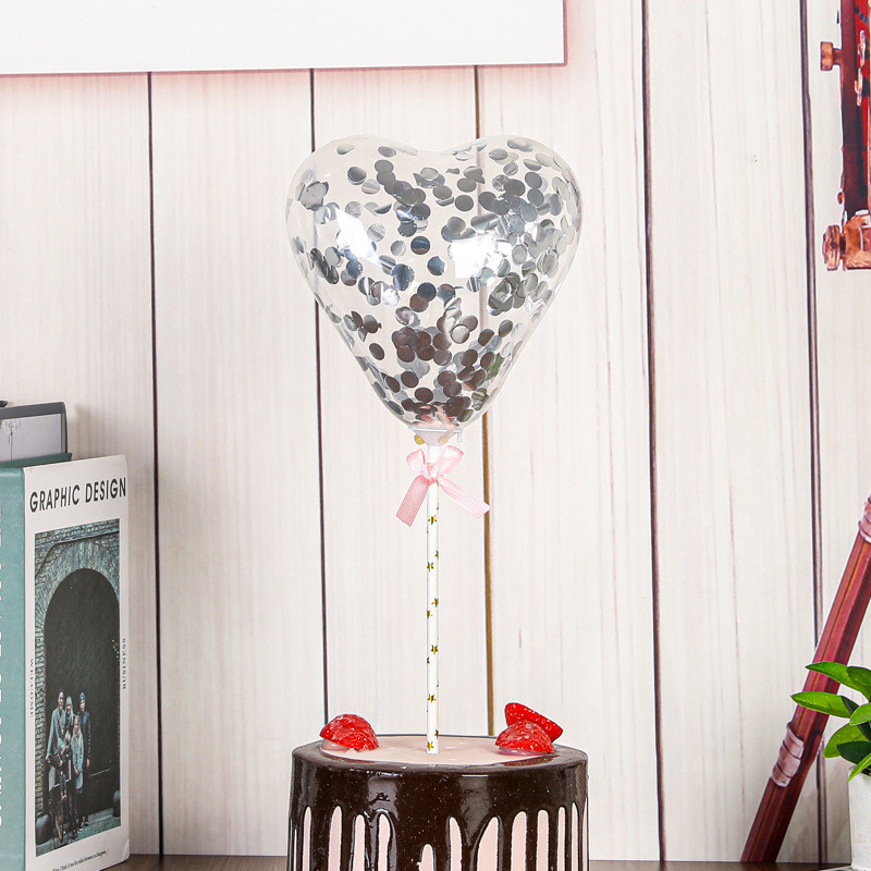 10 hüvelykes dekoratív flitteres léggömb esküvői dekoráció nettó vörös parti átlátszó konfetti szerelmes léggömb
