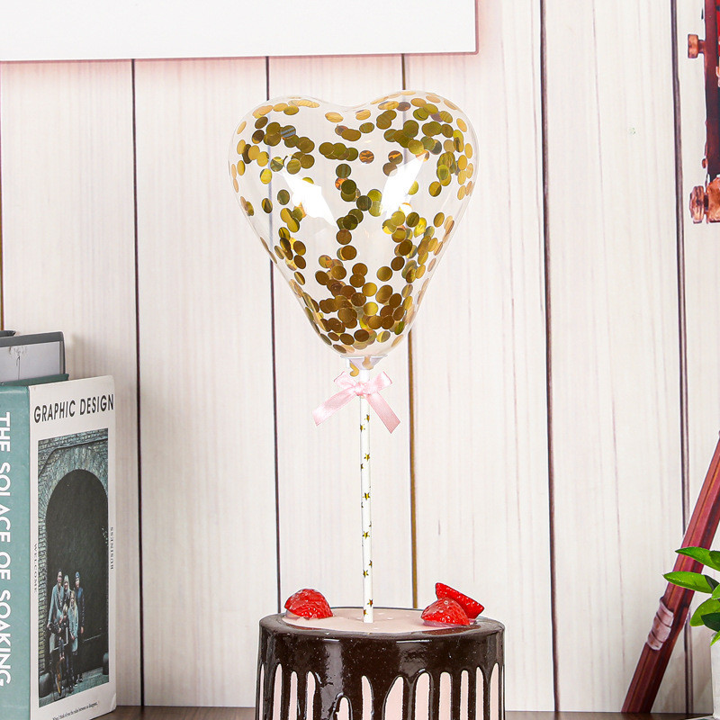 10 hüvelykes dekoratív flitteres léggömb esküvői dekoráció nettó vörös parti átlátszó konfetti szerelmes léggömb