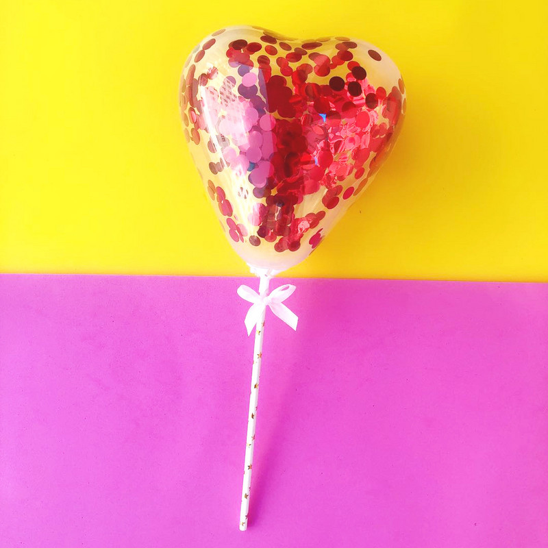 10 hüvelykes dekoratív flitteres léggömb esküvői dekoráció nettó vörös parti átlátszó konfetti szerelmes léggömb