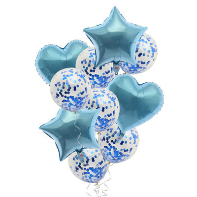 10 vnt aliuminio blizgučių balionų rinkinys, skirtas vaikų suaugusiųjų gimtadienio vakarėlio vestuvių fono sienų dekoravimo reikmenims