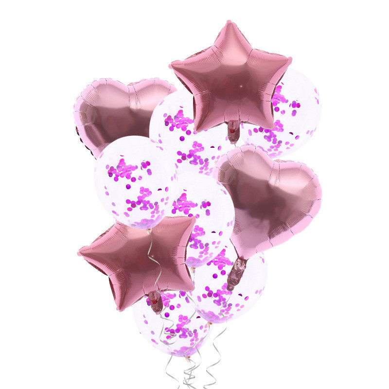 10 vnt aliuminio blizgučių balionų rinkinys, skirtas vaikų suaugusiųjų gimtadienio vakarėlio vestuvių fono sienų dekoravimo reikmenims