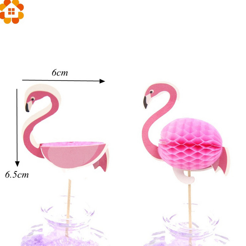 20 buc Fagure Flamingo Cocos Arbor Ananas Tort Toppers Hartie Cupcake Toppers pentru Vară Nunta Decoratiuni pentru petreceri de aniversare