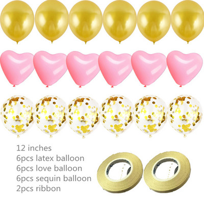 12 hüvelykes, szív alakú foltos latex flitteres léggömbök, esküvői gyermekek számára születésnapi parti dekorációs kellékek