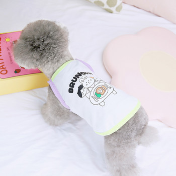 Γιλέκο ψύξης σκύλου Αναπνεύσιμα ρούχα για κατοικίδια Καλοκαιρινά ρούχα κατοικίδιων για μικρά σκυλιά Χαριτωμένα τυπωμένα καλοκαιρινά κουτάβια γάτα Φτηνό μπλουζάκι Chihuahua