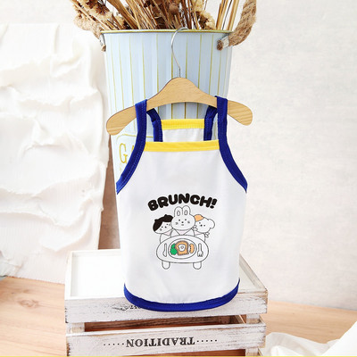 Rashladni prsluk za pse Prozračna odjeća za kućne ljubimce Ljetna odjeća za kućne ljubimce za male pse Slatki print Ljetno štene Mačka Jeftina majica Chihuahua