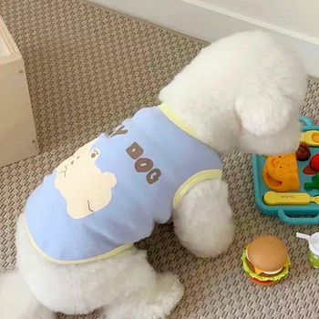 Μικρό καλοκαιρινό γιλέκο σκύλου Than Bear Ρούχα κινουμένων σχεδίων Poodle Soft Pullover Pet-shirt Pet Dog Ρούχα με δύο πόδια