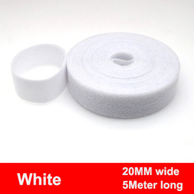 5M / rulonas 15/20 mm tvirtinimo juosta Lipni tvirtinimo juosta Daugkartinio naudojimo kablio kilpa Kabelio surišimas Vielos dirželiai Magic Tape DIY Tvirtinimo priedai