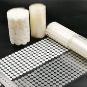 100 de perechi 10/15/20mm прозрачные липучки Închidere cu cârlig și buclă, autoadeziv, nailon, adeziv puternic, autocolant bandă rotundă pentru monede pentru copii