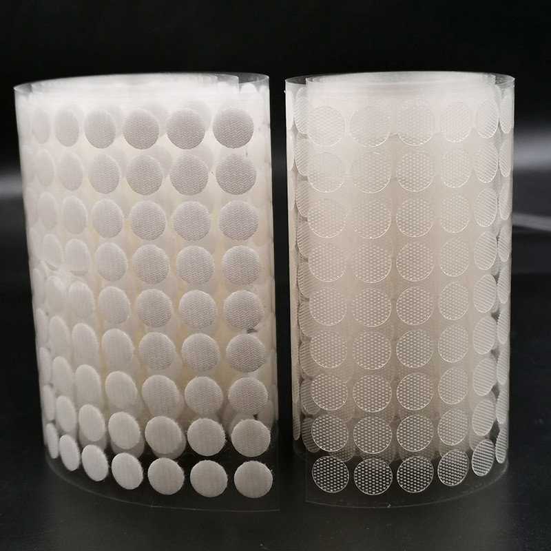 100 de perechi 10/15/20mm прозрачные липучки Închidere cu cârlig și buclă, autoadeziv, nailon, adeziv puternic, autocolant bandă rotundă pentru monede pentru copii