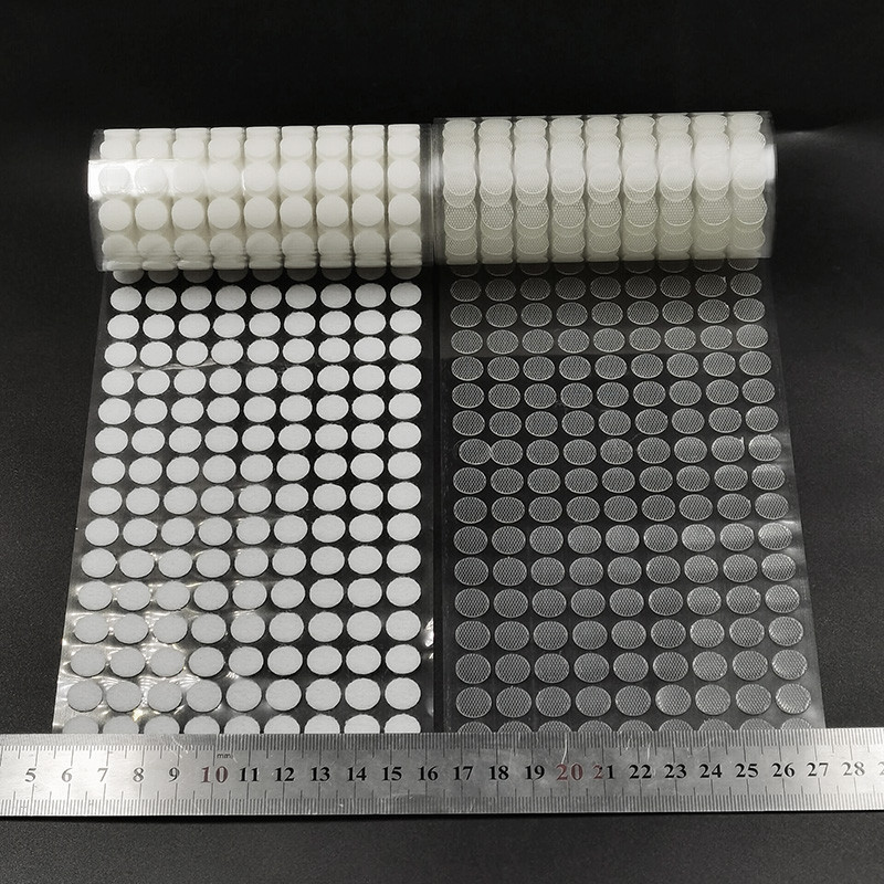 100 de perechi 10/15/20mm прозрачные липучки Închidere cu cârlig și buclă, autoadeziv, nailon, adeziv puternic, autocolant bandă rotundă pentru monede pentru copii
