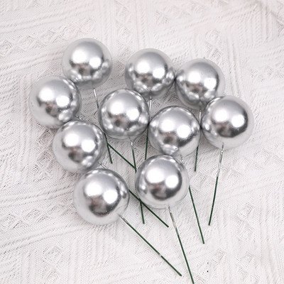 10 tk koogitops Armas kullast hõbedast palli sünnipäevatass koogikaunistus Baby Shower Laste sünnipäeva pulmatarbed Peoteene