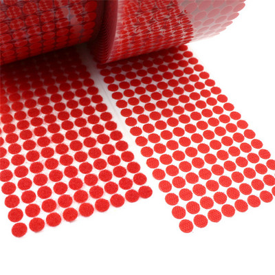 450 paari 10 mm isekleepuv kinnitusteip, täppidega nailon polüester konks ja silmus maagiline kleebis ümmargune tugev isekleepuv kinnitusteip