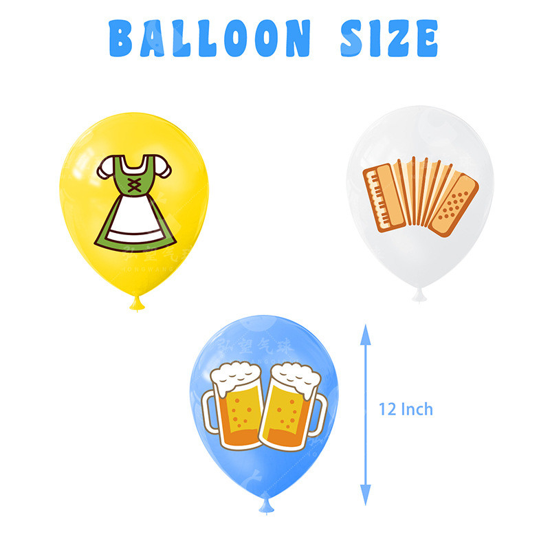 Beer Party Németország München Októberi Sörfesztivál Party dekorációs jelenet Latex léggömbkészlet