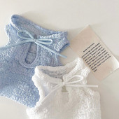 Λευκά ρούχα για σκύλους Teddy Bomei μονόχρωμες ζαρτιέρες πιο απαλές από τις αρκούδες Καλοκαιρινά ρούχα για κουτάβι πουκάμισο με λεπτό πάτο γιλέκο για κατοικίδια