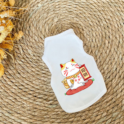 Koerariided Väikesed koerad XS-XXL Lihtne kutsikas Koerte Aksessuaarid Kassi T-särk Triibuline Lemmiklooma Vest Varrukateta Soliidne suveriided Koerasärk