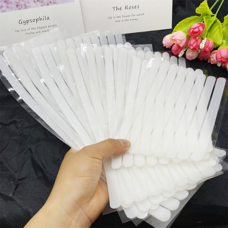 Puha baba horoghurok rögzítő ragasztószalag 11-300 mm biztonságos baba fehér öntapadó matricák erős ragasztószalag barkács kézzel készített 8-16 par