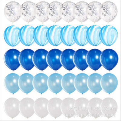 40 τεμαχίων 10 ιντσών 1ο πάρτι γενεθλίων Διακόσμηση γάμου Ροζ χρυσός Αχάτης Σετ μπαλόνι από λατέξ Αψίδα