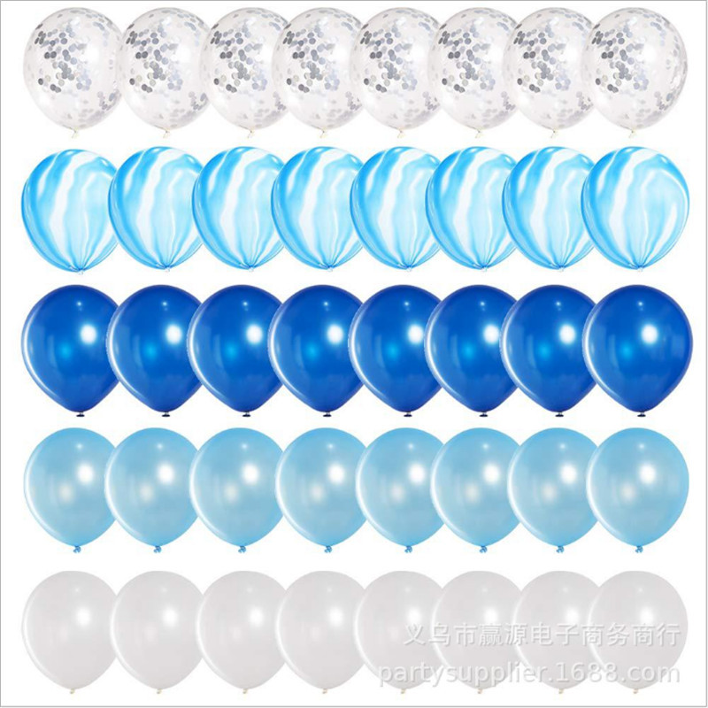 40 τεμαχίων 10 ιντσών 1ο πάρτι γενεθλίων Διακόσμηση γάμου Ροζ χρυσός Αχάτης Σετ μπαλόνι από λατέξ Αψίδα