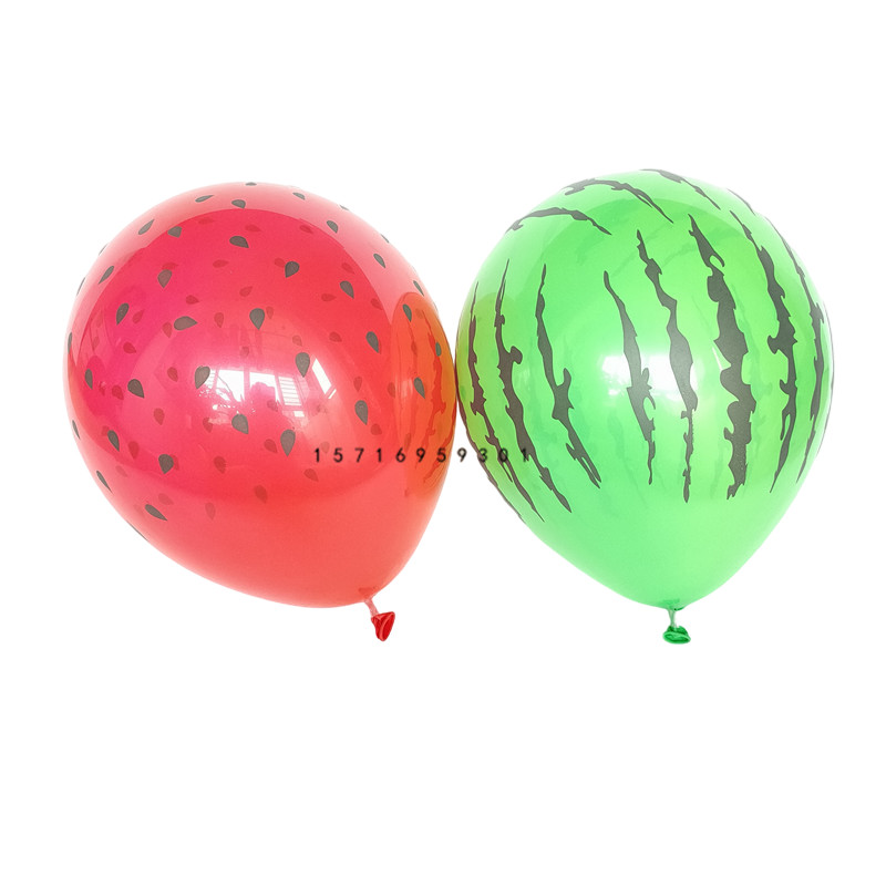 Új piros görögdinnyemag zöld görögdinnye latex ballon 12 hüvelykes 2,8g ötoldalas nyomtatott gyerekjáték lufi 20db