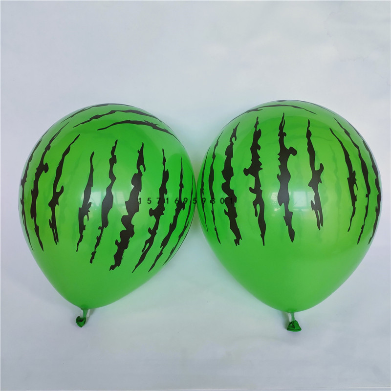Új piros görögdinnyemag zöld görögdinnye latex ballon 12 hüvelykes 2,8g ötoldalas nyomtatott gyerekjáték lufi 20db