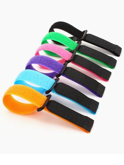 10 komada najlonske najlonske ljepljive trake za pričvršćivanje čarobnog remena s kopčom i omčom za kuku, ljepljive čarobne trake za remen Vezice za kabele