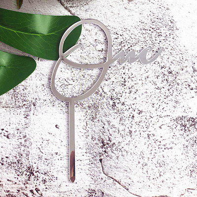 INS New Wooden One Cake Topper Ακρυλικό One Baby Cake Topper Gold Toppers for Kid 1st Birthday Party Decorations Cake Baby Shower