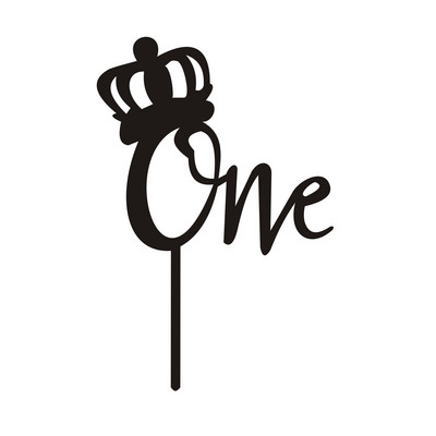 INS New Wooden One Cake Topper Ακρυλικό One Baby Cake Topper Gold Toppers for Kid 1st Birthday Party Decorations Cake Baby Shower