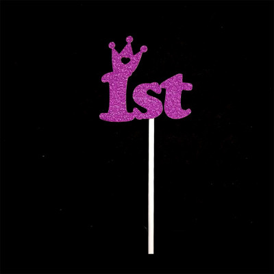 5/10 db 1 éves baba buli Cupcake toppers első születésnapi parti jubileumi díszek fiú lány 1. születésnapi kellékek