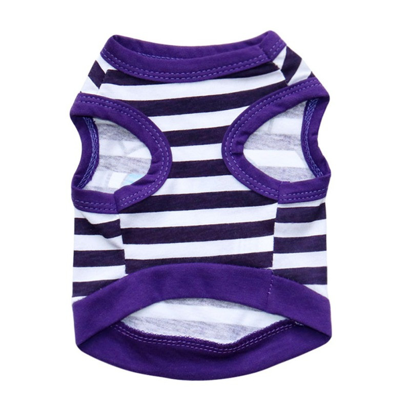 Vasariniai dryžuoti šunų marškinėliai Animacinio filmo didelių akių rašto naminių šunų drabužiai mažiems šunims Čihuahua marškinėliai šuniuko liemenė kvėpuojantys drabužiai