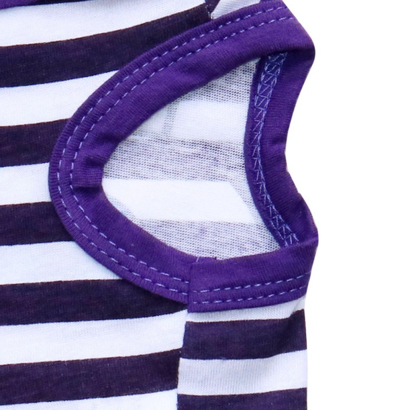 Vasariniai dryžuoti šunų marškinėliai Animacinio filmo didelių akių rašto naminių šunų drabužiai mažiems šunims Čihuahua marškinėliai šuniuko liemenė kvėpuojantys drabužiai