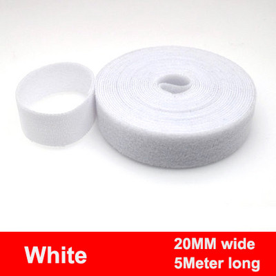 5M/Rolă Legături de cablu cu cârlig și buclă Curele de prindere reutilizabile Legături de cablu Curele de prindere Curele de fixare Tampoane laterale duble DIY 15/20mm