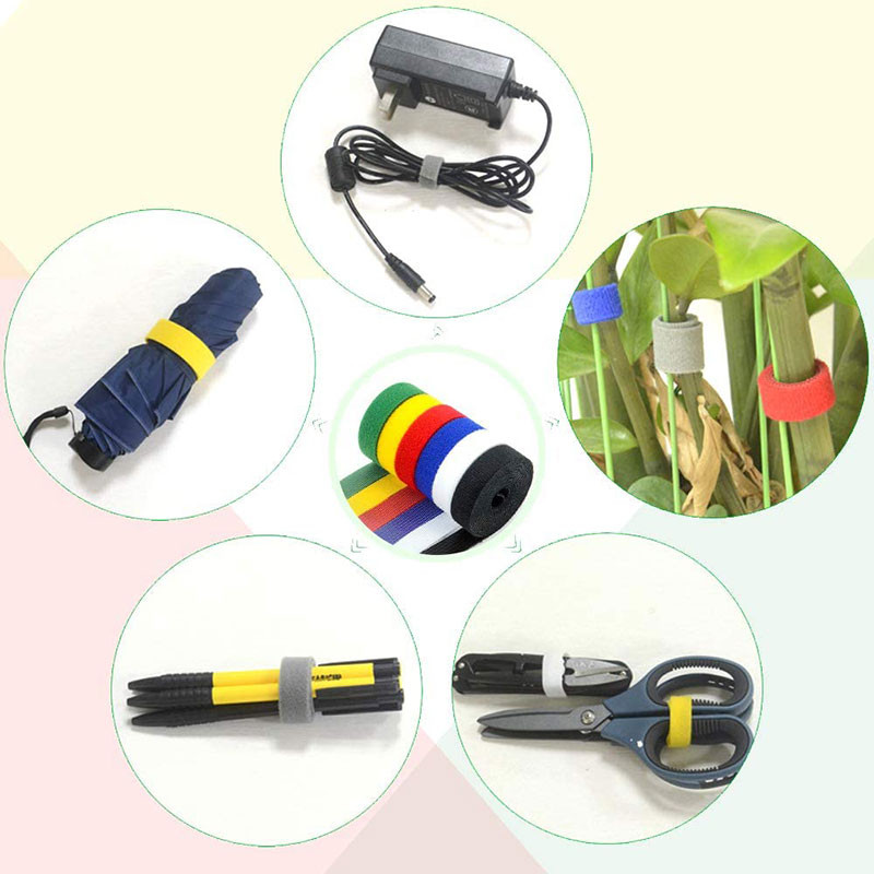 5M/Rolă Legături de cablu cu cârlig și buclă Curele de prindere reutilizabile Legături de cablu Curele de prindere Curele de fixare Tampoane laterale duble DIY 15/20mm