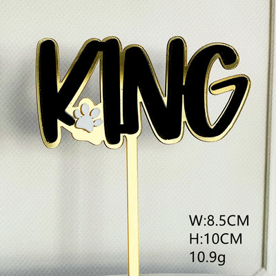 Uued lemmikloomade koerte akrüülist sünnipäevatordikatted It`s My Barkday Bone Paw Print Isetehtud koogikatted koerte sünnipäevapeo tordikaunistusteks