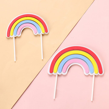Rainbow Clouds Cake Topper Decoration Baby Shower Birthday Party Cake Decoration Supplies