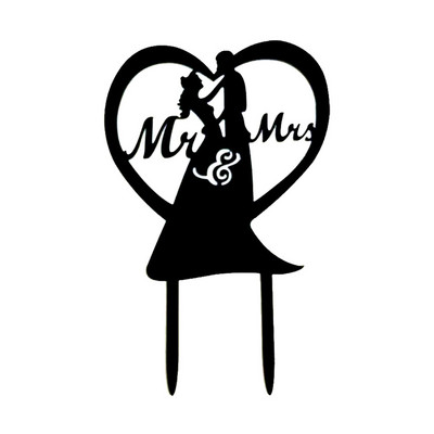 Cake Topper Vestuvės Ponios Wood Gimtadienis Medinis jubiliejus ir