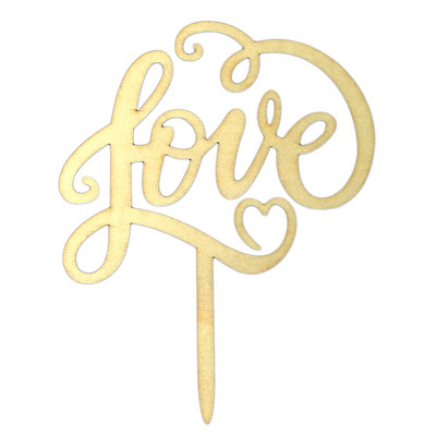 Cake Topper Vestuvės Ponios Wood Gimtadienis Medinis jubiliejus ir