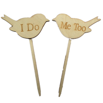 Cake Topper Vestuvės Ponios Wood Gimtadienis Medinis jubiliejus ir
